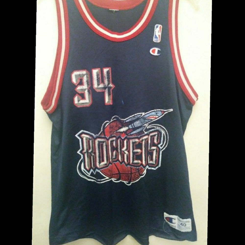 Vintage champion rockets jersey,hakeem the dream!